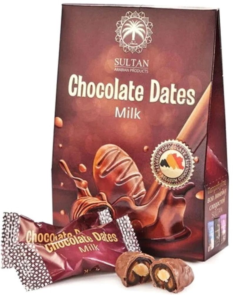 Шоколад Султан Финики с Миндалем в Шоколаде / Sultan Chocolate Dates Milk 100г