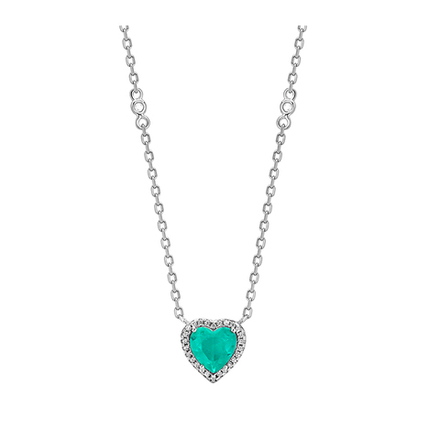 Подвеска Ermolov параиба сердце в обсыпке