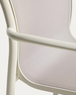 Уличный стул Luri из алюминия цвета экрю и бежевого текстиля