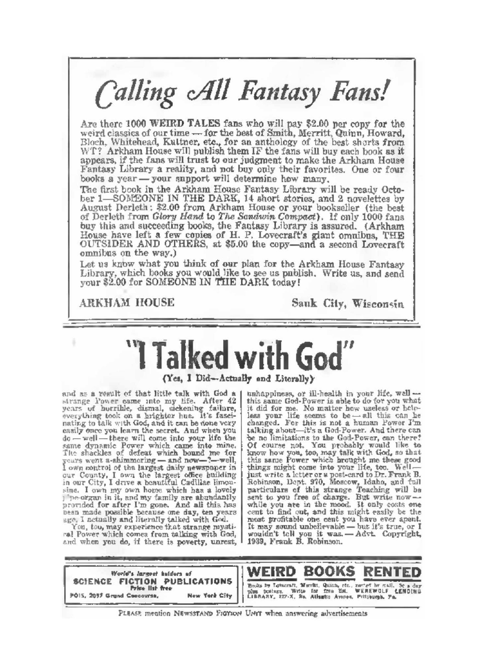 Weird Tales. volume 36 number 02 | Dorothy McIlwraith