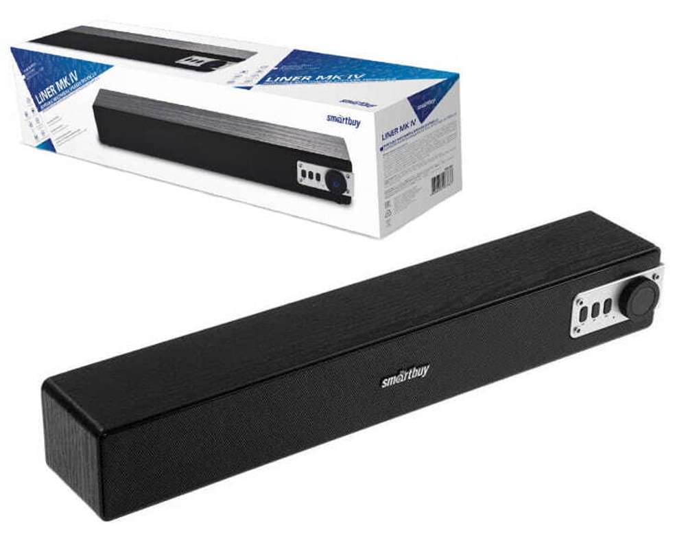 Колонка 2.0 SmartBuy LINER MK IV ,Bluetooth, мощность 10Вт, LED, MP3, черные (SBS-960)