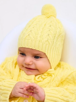 вязаный костюм для новорожденных