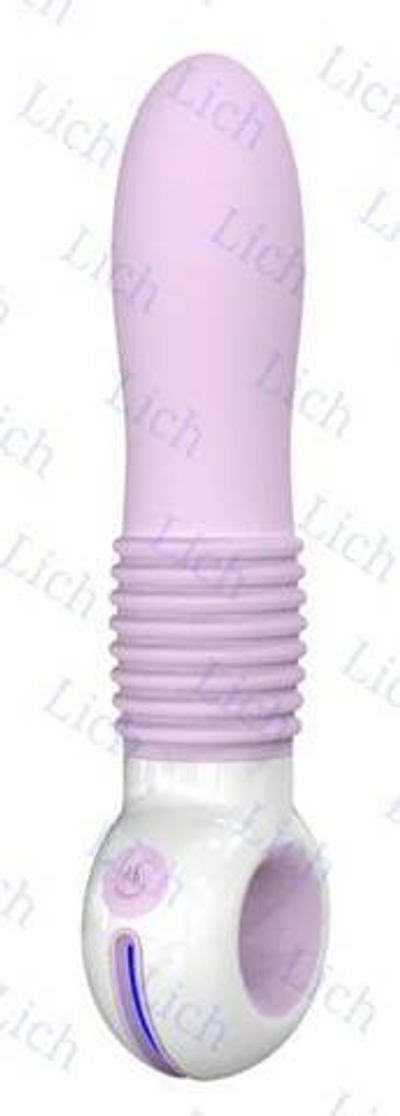 Розово-белый вибратор O-zone с рёбрышками у основания