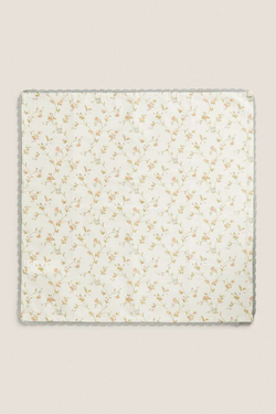 ZARA HOME УПАКОВКА ХЛОПЧАТОБУМАЖНЫХ САЛФЕТОК С ЦВЕТОЧНЫМ ПРИНТОМ (2 УПАКОВКИ), ПЕСОЧНЫЙ