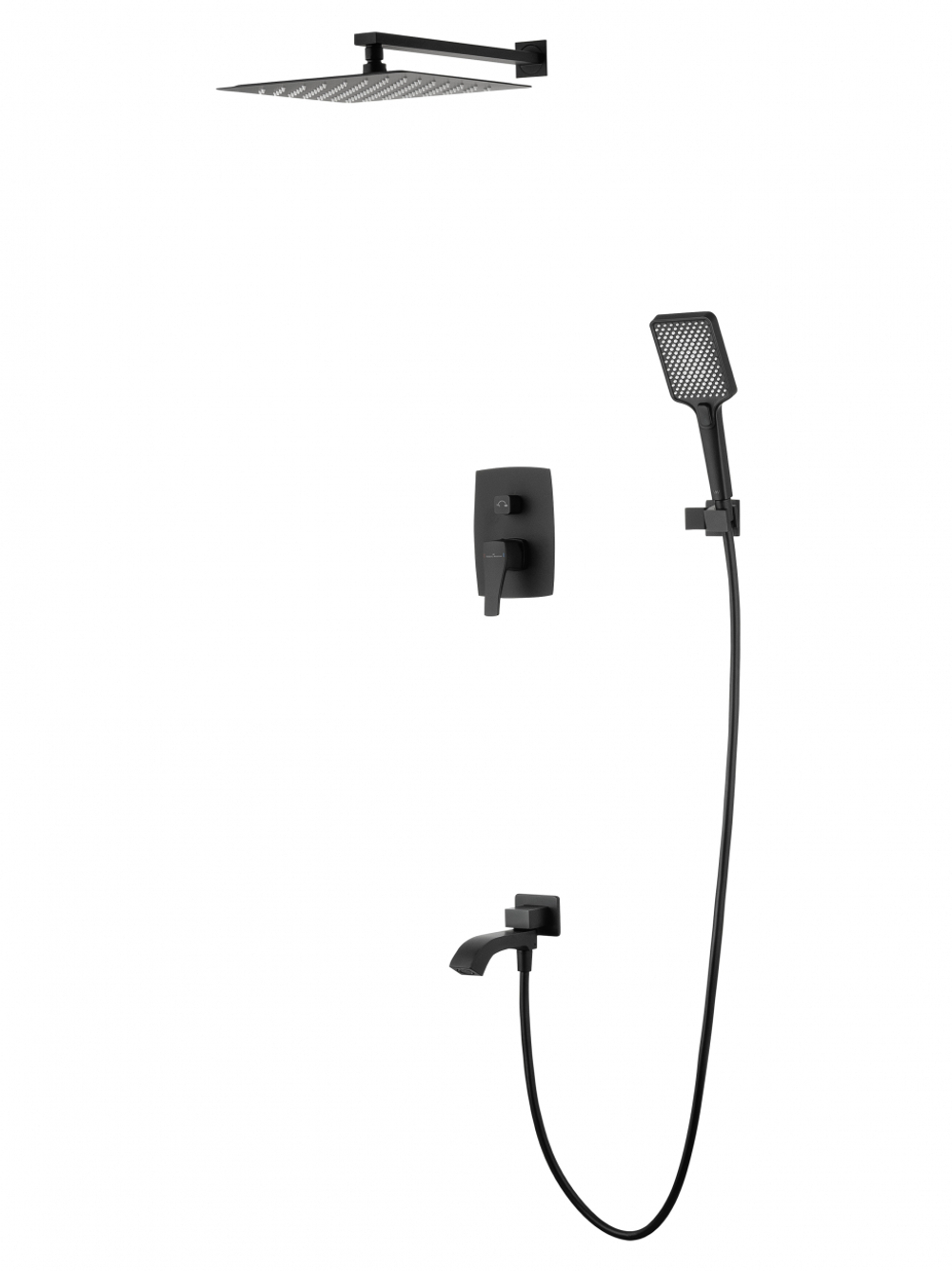 Душевая система встраиваемая WONZON & WOGHAND FLEX, Черный матовый (WW-88939072-MB)