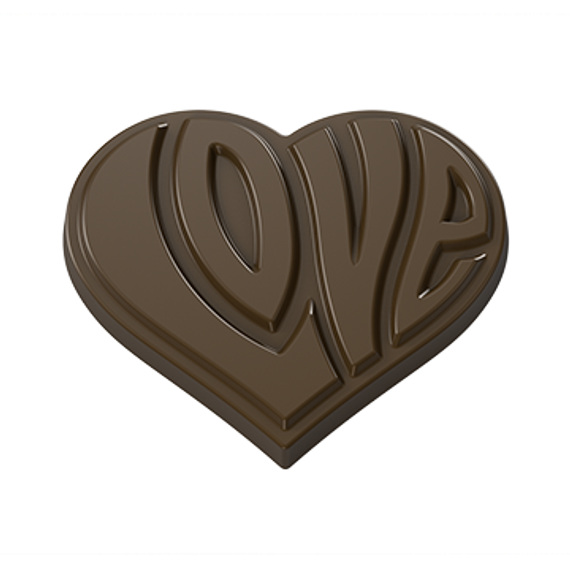 798-у | Форма для шоколадных плиток "Сердце" (275*135 мм)