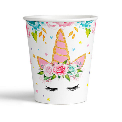 Стаканы бумажные "Голова Единорога" 6 шт