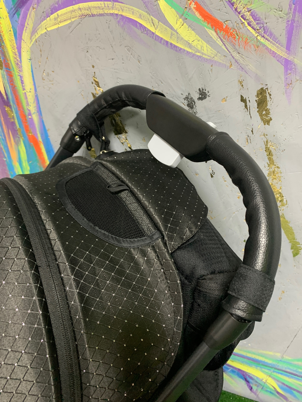 Коляска прогулочная Babalo 2022 Звезда текстиль на чёрной раме с сумкой