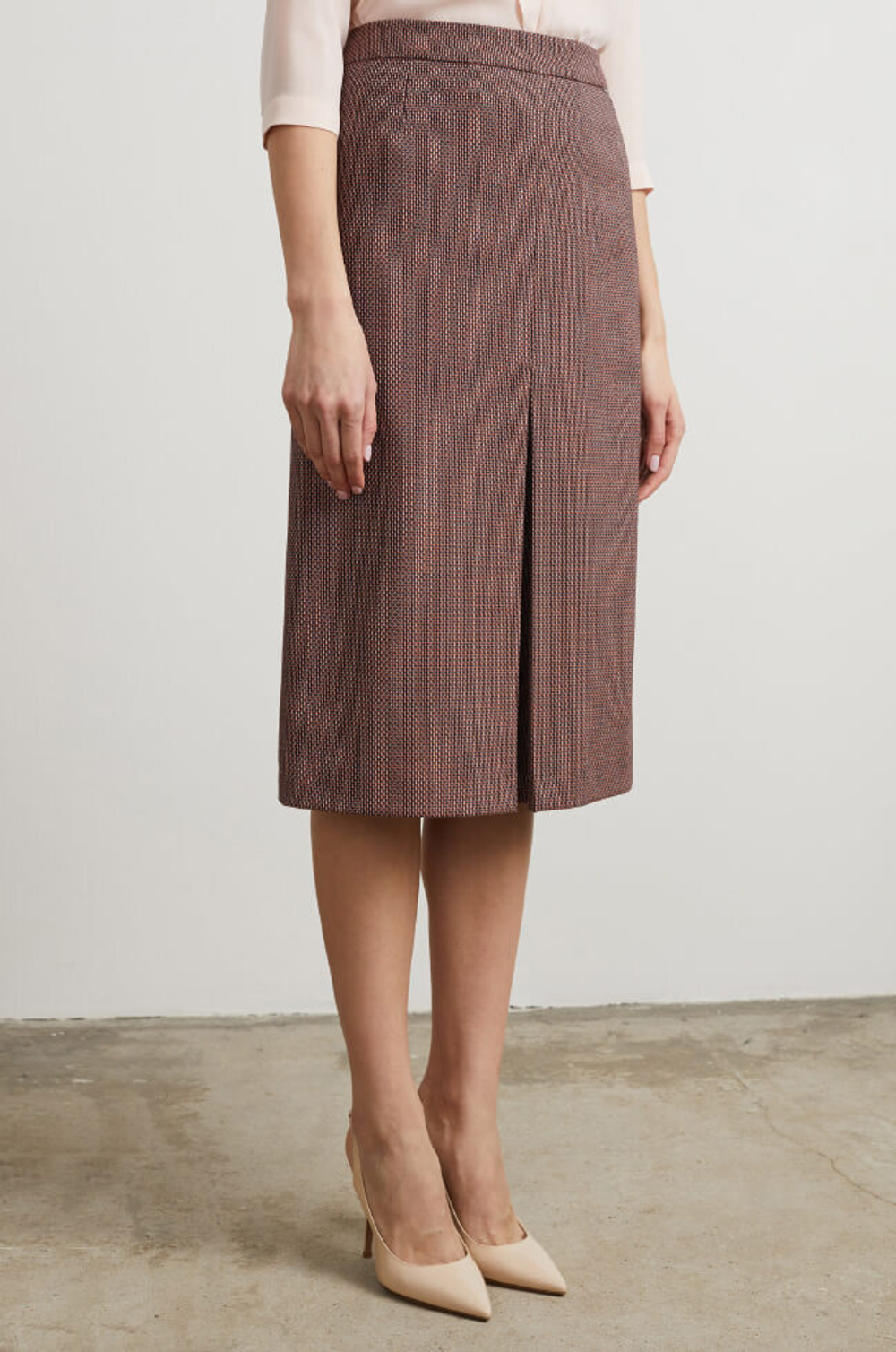 4733 Юбка женская (терракотовый меланж)