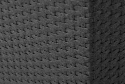 "Лунго" кашпо для цветов большое плетеное из искусственного ротанга, цвет графит