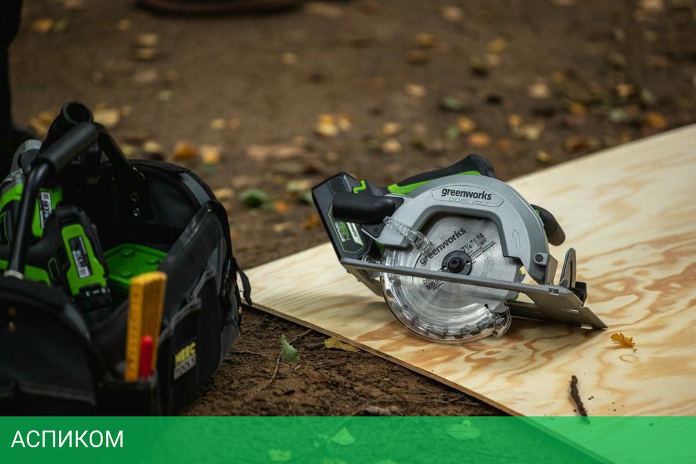 Дисковая (циркулярная) пила Greenworks GD24CS без АКБ и ЗУ (1500907)