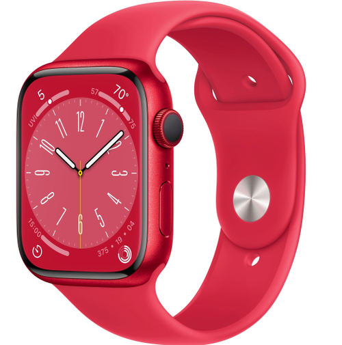 Apple Watch S8 45mm GPS (PRODUCT)RED Aluminum Case / Braided Solo Loop Sport Band