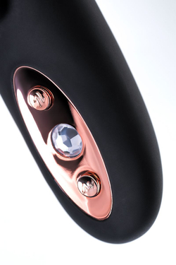 Черный вибратор-кролик с движущимися шариками