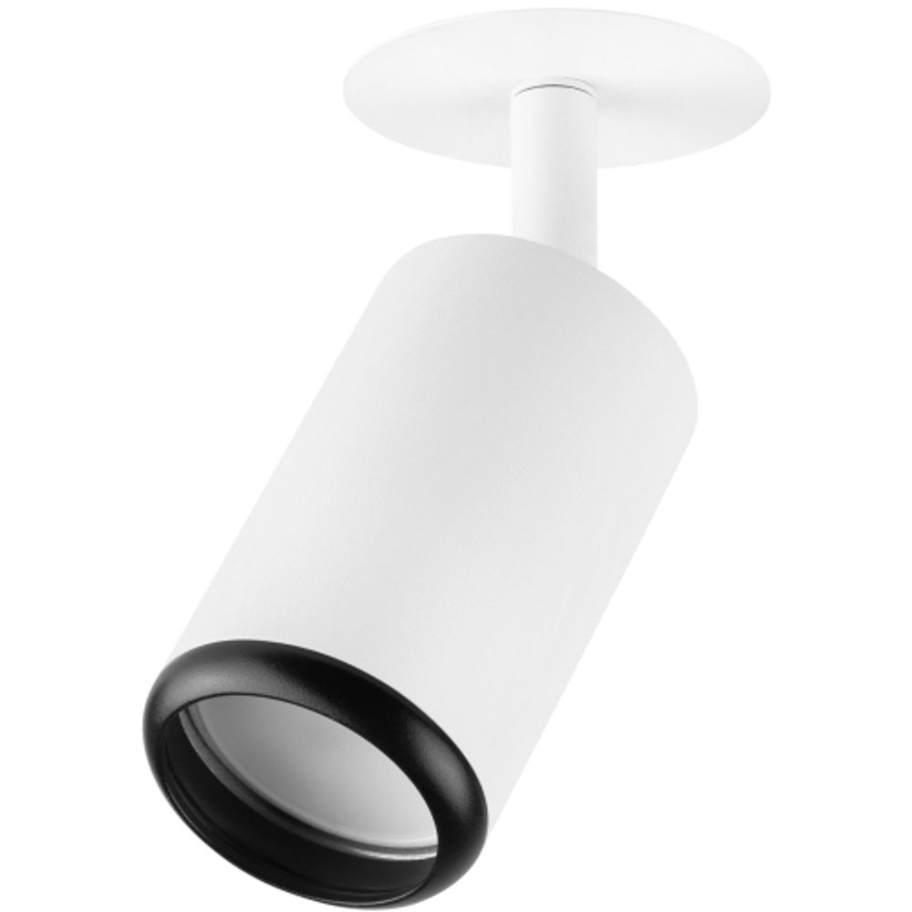 Светильник встраиваемый алюминиевый ЭРА KL106 WH/BK под лампу MR16 GU10 белый/черный матовый | Алюминиевые встраиваемые светильники