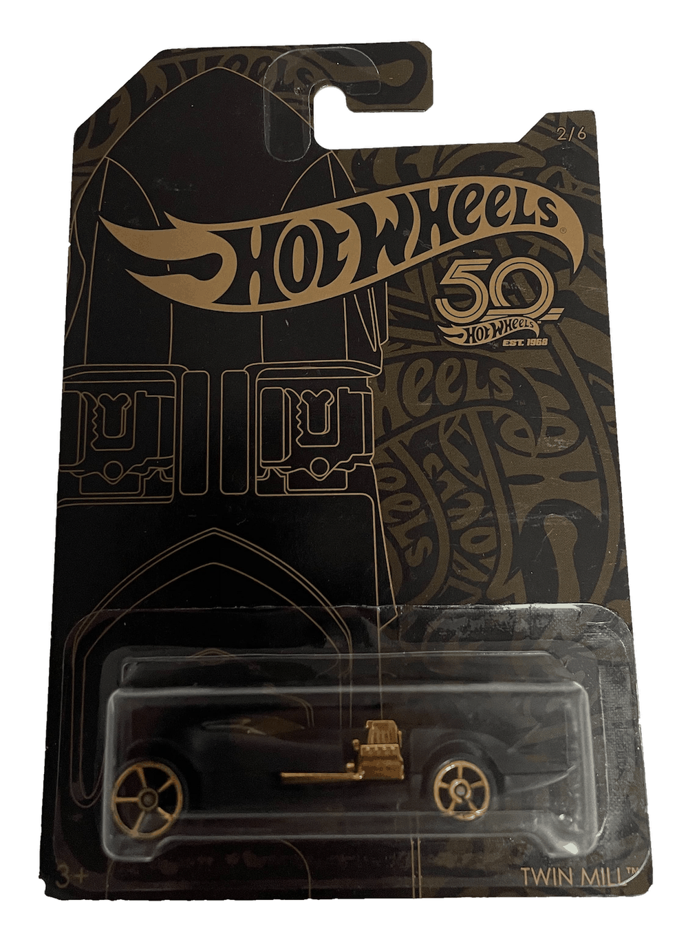 Hot Wheels 50th Anniversary Black & Gold Set 6/6 + Rare '67 Camaro Gold (2018)