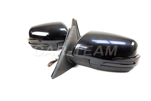 Боковые зеркала в стиле Mercedes AMG c повторителем "Плазма" на Лада Приора, ВАЗ 2110, 2111, 2112 не окрашенные, механические