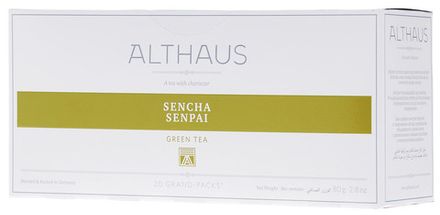 Зеленый чай Althaus Grand Pack Sencha Senpai в пакетиках для чайника, 20 шт