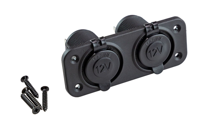 Панель с двумя разъёмами прикуривателя