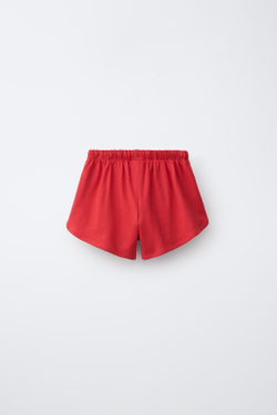 ZARA ТРИКОТАЖНЫЕ ШОРТЫ, КРАСНЫЙ