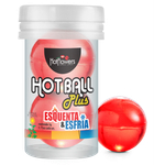 Лубрикант HOT BALL PLUS на масляной основе в виде двух шариков с охлаждающе-разогревающим эффектом