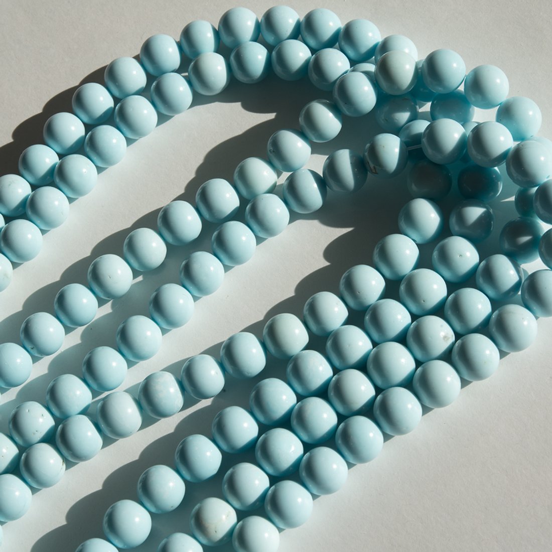 Туркенит (имитация бирюзы светлого оттенка), 10,5мм, шар