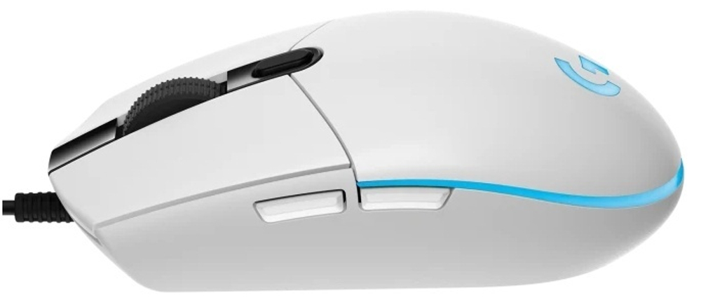 МЫШЬ LOGITECH G203 LIGHTSYNC CORDED GAMING MOUSE - WHITE - USB 910-005797