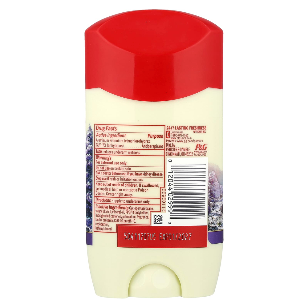 Old Spice, дезодорант-антиперспирант, дикая природа лаванды и родниковой воды, 73 г (2,6 унции)