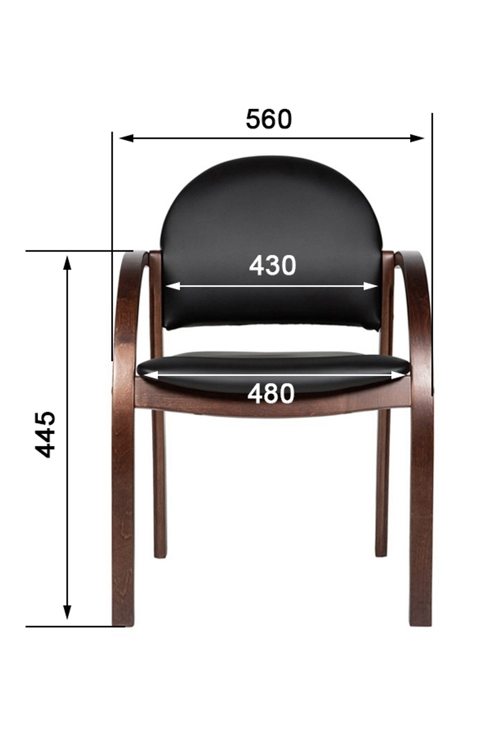 Стул для посетителей ДЖУНО (ткань, кожа, экокожа)