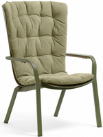 Лаунж-кресло пластиковое с подушкой Nardi Folio, агава, зеленый