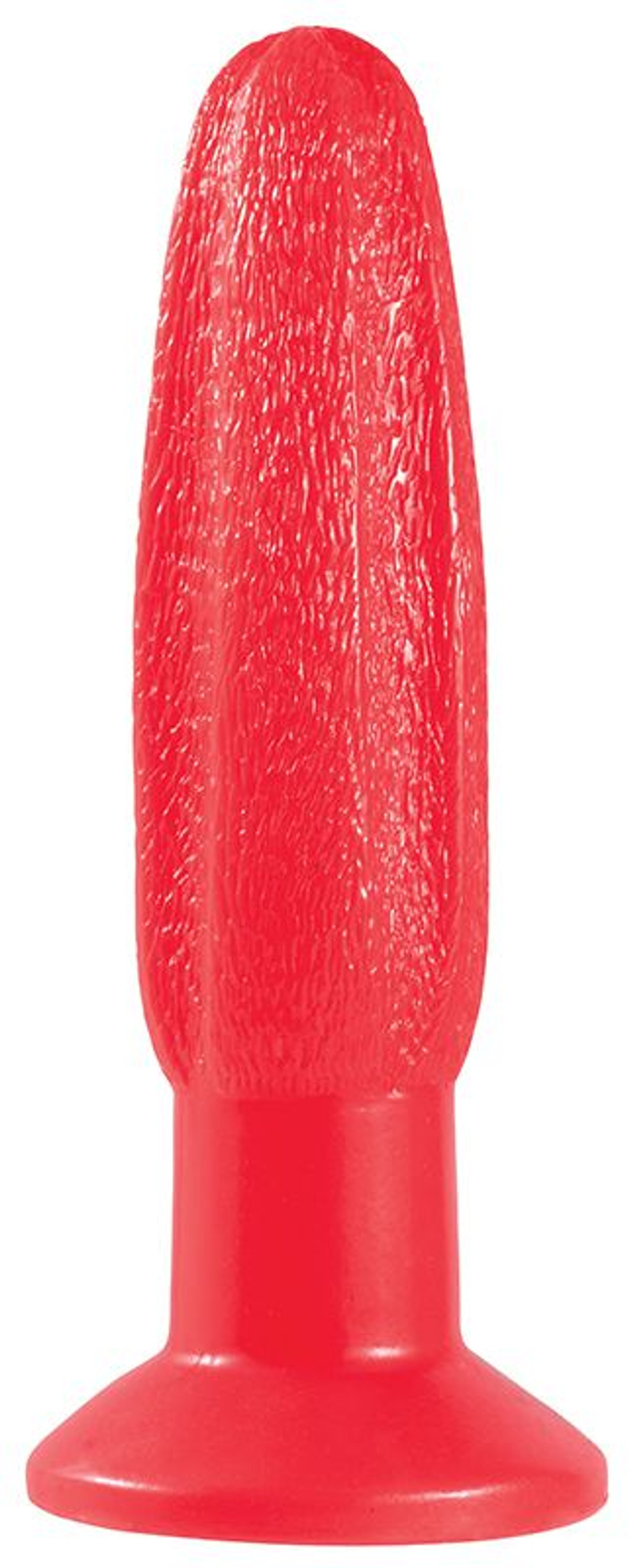 Красная анальная пробка с рельефной поверхностью MENZSTUFF GROOVY PROBE - 13 см. (Цвет: красный)
