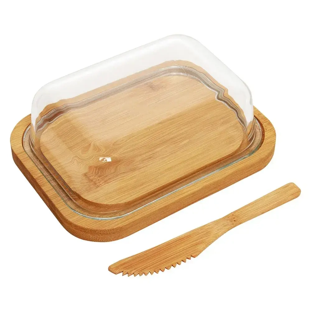 Масленка 370мл с бамб/под с бамб/нож Studio TM Appetite