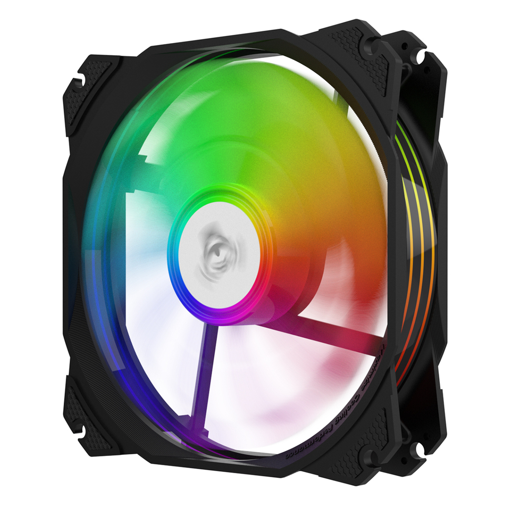 Вентилятор Alseye M120-P, 120мм, 1200rpm, 3-pin+Molex, черный/RGB, 46.6CFM, 20.4дБ (AS.04.01.0002)