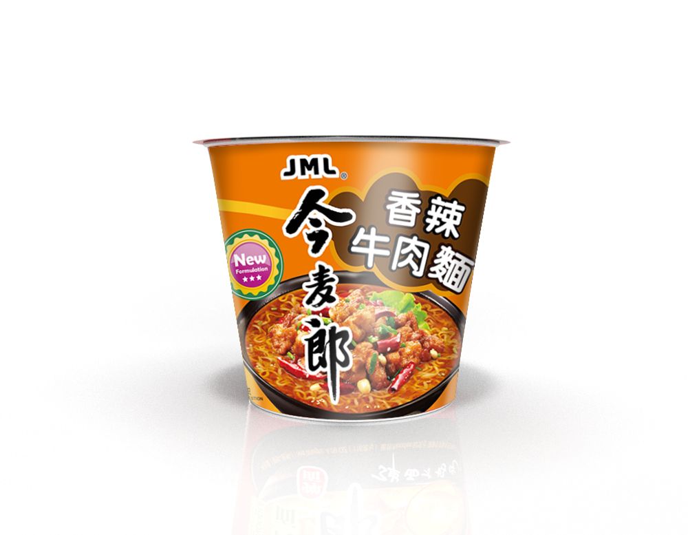 Лапша со вкусом пряной говядины JML стакан 105г
