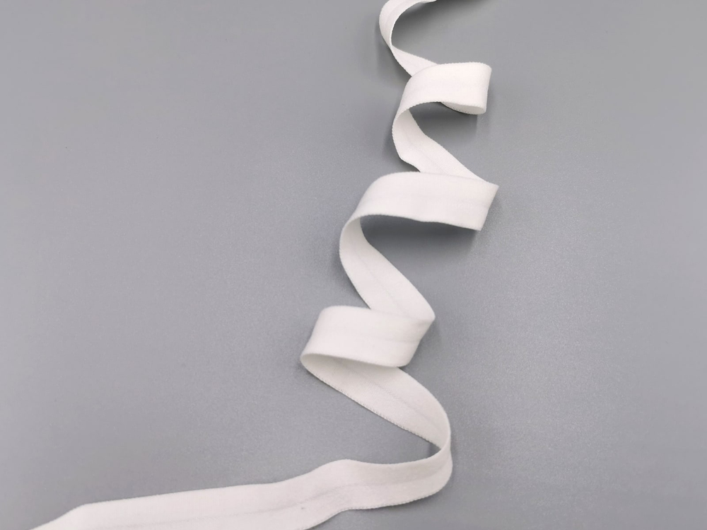 Эластичная бейка (Турция), 15 мм, матовая, молоко, (Арт: TB/15-004), м