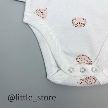 Боди хлопковое "Ежики" розовый жемчуг