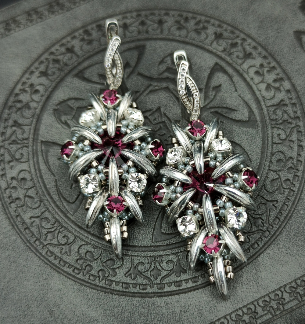 Набор для создания серег Bella, Amethyst / Silver