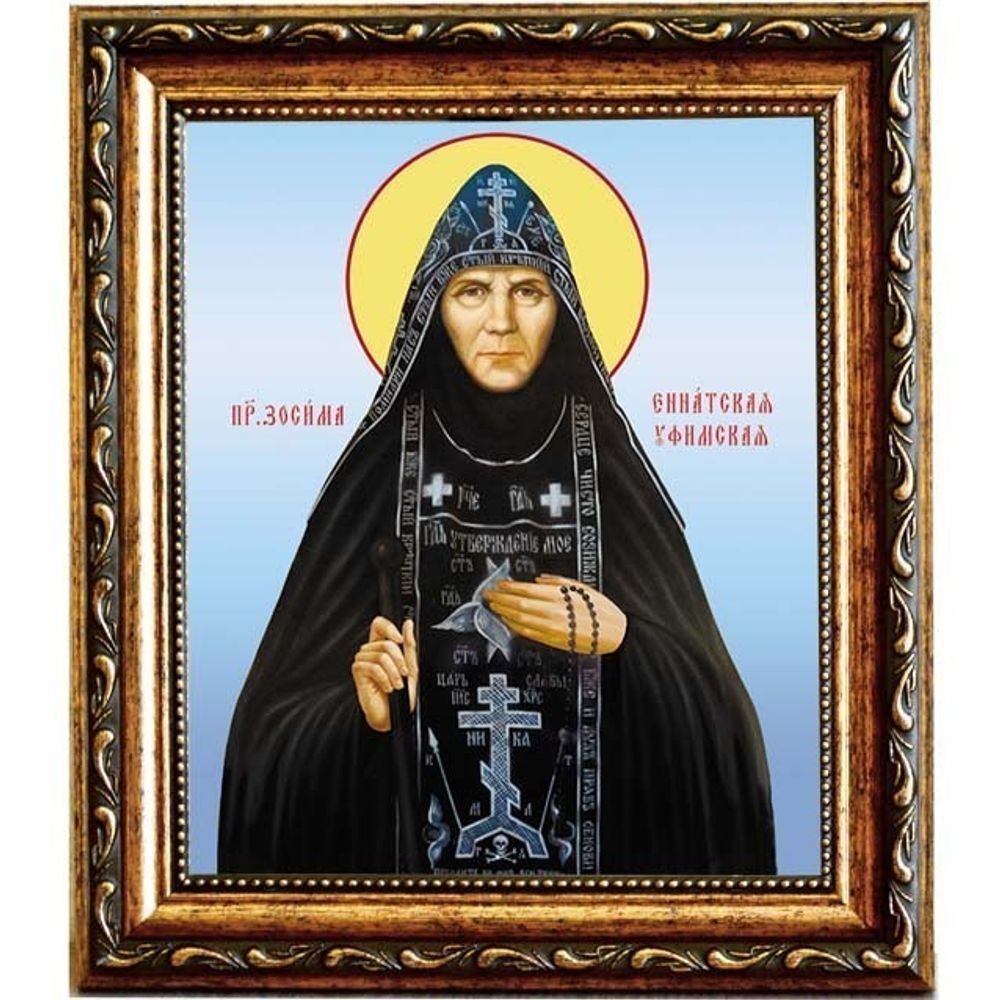 Зосима (Эннатская) Уфимская преподобная. Икона на холсте.