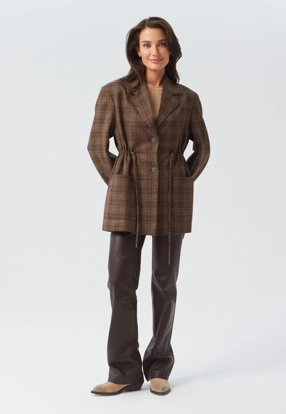 Жакет клетка на кулиске