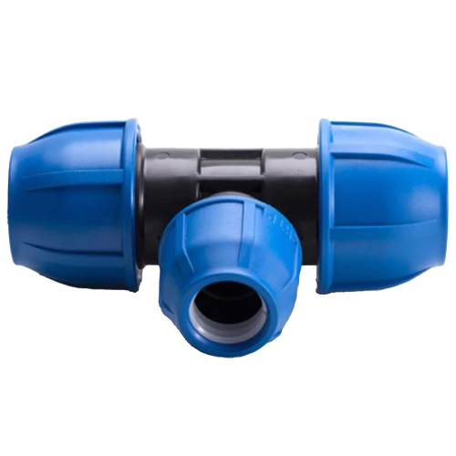 Тройник компрессионный переходной PN16 d 32х25х32 для ПЭ труб, РТП