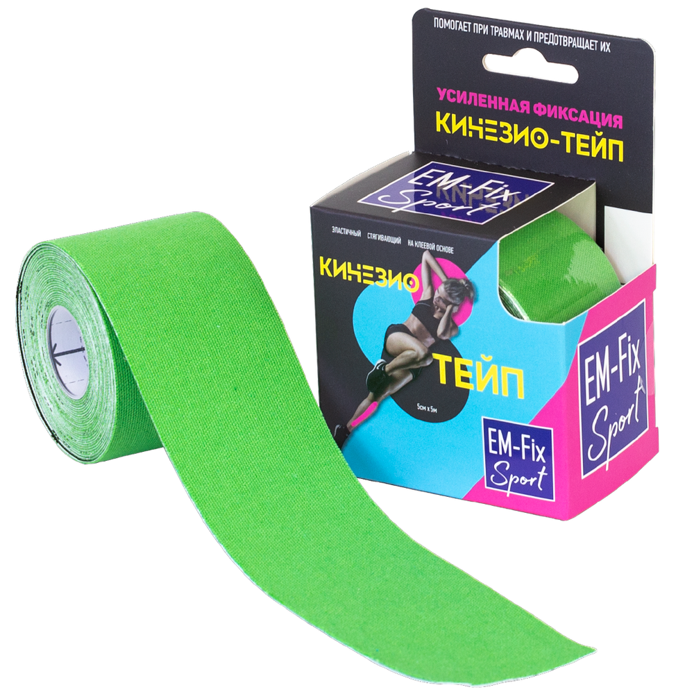 Кинезиотейп EM-Fix Sport усиленной фиксации