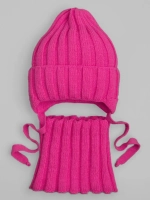 Шапка для девочки осенняя и снуд вязаный