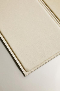 ZARA HOME СКЛАДНОЙ КОЖАНЫЙ КОВРИК ДЛЯ ЙОГИ, ЭКРЮ