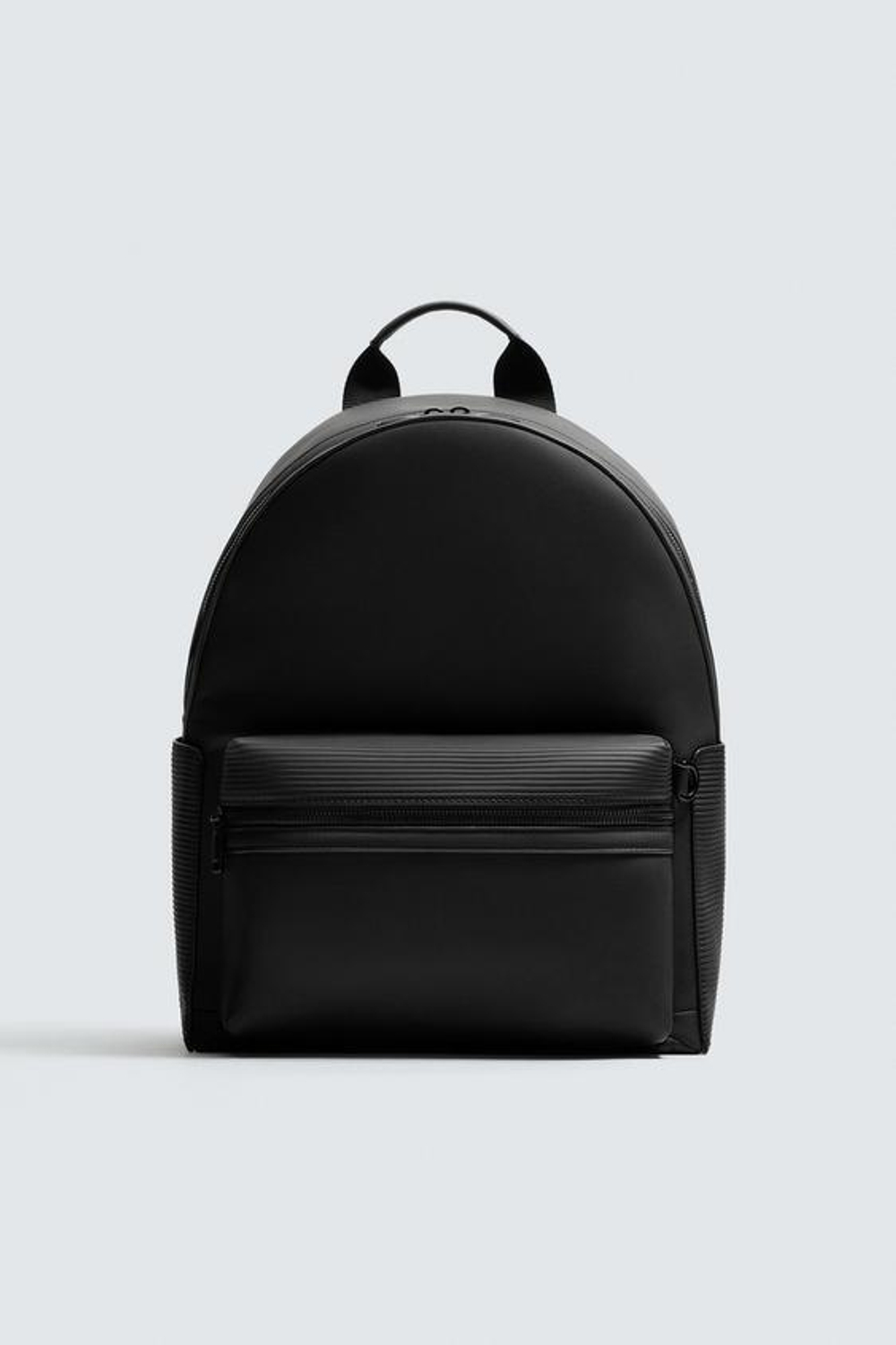 ZARA ПРОРЕЗИНЕННЫЙ РЮКЗАК, ЧЕРНЫЙ