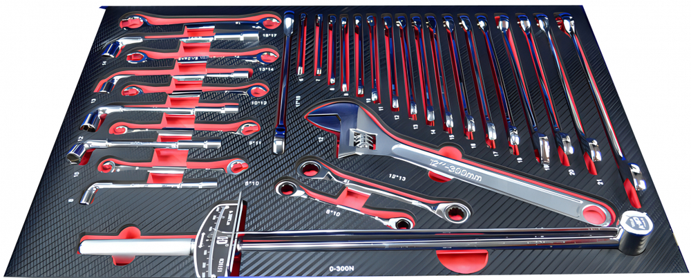 Инструментальная тележка с инструментом GW-3ST1 Blue (Great Wolf, 249 поз) с полкой и тремя ящиками