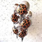 Шар (18"/46 см) Круг, Анималистика, Пятнистый окрас, Жираф