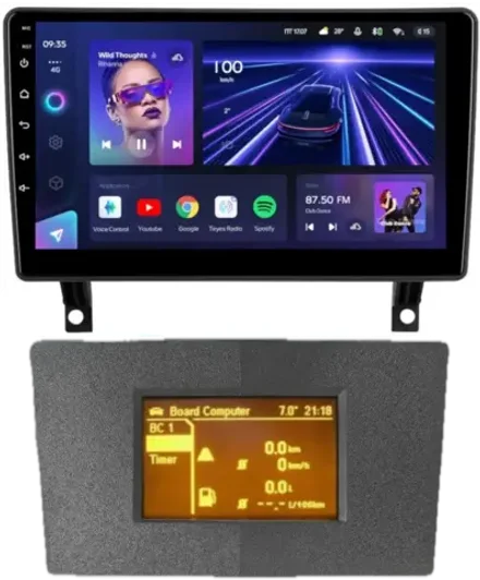 Магнитола для Opel Antara 2006-2015 (перенос БК вниз, серая) - Teyes CC3 Android 10, ТОП процессор, 4/32 Гб, CarPlay, SIM-слот