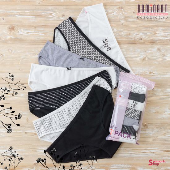 Трусики женские DOMINANT 57000-134, FULL BRIEF, 7 шт. в уп.