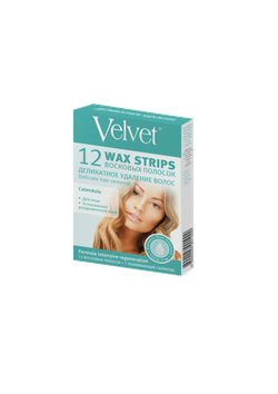 Velvet Восковые полоски для лица  «Деликатное удаление волос»