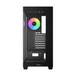 Корпус Ocypus Gamma C72 BK ARGB ATX/mATX/ITX 3xUSB, предустановленно 4х120мм вентилятора ARGB PWM, Черный, Gamma-C72-BKD400XX-GL