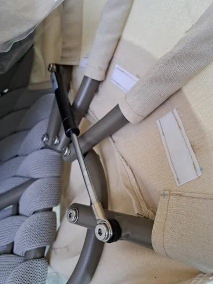 Круглый лаунж-диван со складным навесом Samui, тортора/бежевый